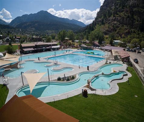 Ouray hot springs pool and fitness center - Orvis Hot Springs | 50-minute drive. Clothing optional destination with massage services and tent and vehicle camping. Ouray Hot Springs Pool and Fitness Center | 1-hour drive. Family-friendly five-pool complex with lap lanes, waterslides, a climbing wall, and an inflatable obstacle course. Durango Hot Springs Resort + …